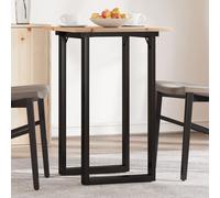 vidaXL Tavolo da Pranzo Telaio a O 50x50x75 cm Legno Pino e Acciaio
