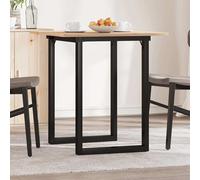 vidaXL Tavolo da Pranzo Telaio a O 70x70x75 cm Legno Pino e Acciaio
