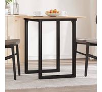 vidaXL Tavolo da Pranzo Telaio a O 70x70x75 cm Legno Pino e Acciaio Godetevi ogni giorno un pasto perfetto con la vostra famiglia e amici su questo tavolo da pranzo! Materiale durevole: Il legno masse