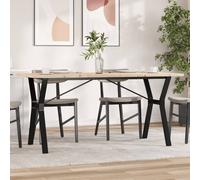 vidaXL Tavolo da Pranzo Telaio a Y 160x80x75,5 cm Legno Pino e Acciaio