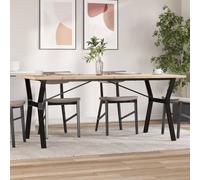 vidaXL Tavolo da Pranzo Telaio a Y 180x90x75,5 cm Legno Pino e Acciaio