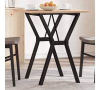 vidaXL Tavolo da Pranzo Telaio a Y 60x60x75 cm Legno Pino e Acciaio