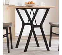 vidaXL Tavolo da Pranzo Telaio a Y 70x70x75 cm Legno Pino e Acciaio