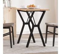 vidaXL Tavolo da Pranzo Telaio a Y 80x50x75,5 cm Legno Pino e Acciaio