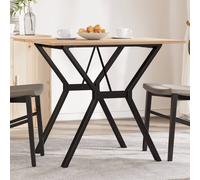 vidaXL Tavolo da Pranzo Telaio a Y 80x80x75 cm Legno Pino e Acciaio