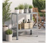 vidaXL Tavolo da rinvaso 100 x 40 x 80 cm Acciaio zincato Argento