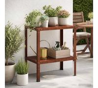 vidaXL Tavolo da rinvaso 80 x 50 x 80 cm Acciaio Corten Ruggine