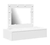 vidaXL Tavolo da Toeletta Appeso al Muro con Luci LED - Bianco