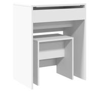 vidaXL Toeletta e Sgabello Bianco 60x40x113,5 cm, Tavolo da Trucco, toeletta per Camera da Letto, Mobile vanità, Tavolo vanità, toeletta con Specchio