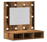 vidaXL Tavolo da toeletta in legno massello riciclato 60 x 31,5 x 62 cm