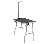 Tavolo da Toelettatura e Tosatura per Cani Pieghevole con Ruote