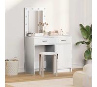 vidaXL Tavolo da Trucco 2 pz Bianco 50 x 41 x 135 cm