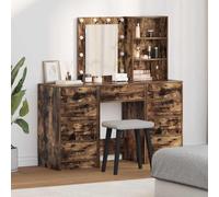vidaXL Tavolo da Trucco 3 pz Marrone 40 x 41 x 135 cm