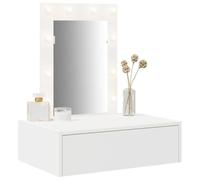 vidaXL Tavolo da Trucco a Muro con luci LED - Bianco