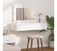 vidaXL Toeletta a Muro con luci LED Bianche