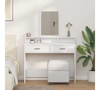 vidaXL Tavolo da Trucco Bianco 100 x 41 x 140 cm Legno ingegnerizzato