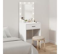 vidaXL Tavolo da Trucco Bianco 50 x 41 x 135 cm Legno ingegnerizzato
