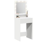 vidaXL Tavolo da Trucco Bianco 50 x 41 x 135 cm Legno ingegnerizzato | Finitura opaca che sta benissimo in qualsiasi stanza, Grande cassetto per tenere i tuoi oggetti da toeletta,