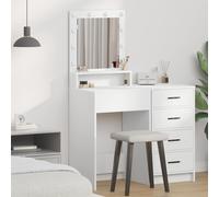 vidaXL Tavolo da Trucco Bianco 50 x 41 x 135 cm Legno multistrato