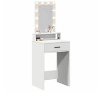 vidaXL Tavolo da Trucco Bianco 50 x 41 x 140 cm Legno Multistrato, Scrivania Trucco Moderna, unità vanità Elegante, Storage ordinato, Tavolo da Camera, Mobile Durevole.