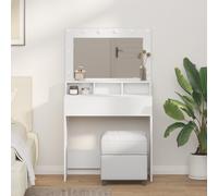 vidaXL Tavolo da Trucco Bianco 78,5 x 41 x 135 cm Legno multistrato