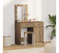 vidaXL Tavolo da Trucco con cassetto 2 pcs Marrone 50 x 41 x 135 cm