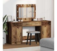 vidaXL Tavolo da Trucco con cassetto 3 pcs Marrone 40 x 41 x 75 cm