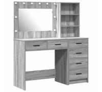 vidaXL Tavolo da Trucco con cassetto Grigio Chiaro 78.5 x 41 x 135 cm, Scrivania Rettangolare Moderna, Tavolo con Spazio, Mobile Resistente, Versatile per casa e Camera