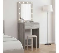 vidaXL Tavolo da trucco con cassetto Grigio Sonoma 50 x 41 x 135 cm