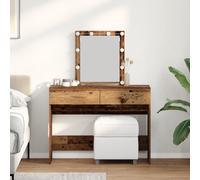 vidaXL Tavolo da Trucco con cassetto Legno vecchio 100 x 40 x 130 cm
