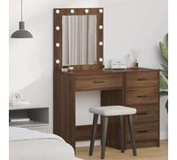 vidaXL Tavolo da trucco con cassetto Rovere Marrone 50 x 41 x 135 cm