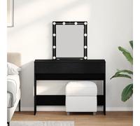 vidaXL Tavolo da Trucco con cassetto Rovere nero 100 x 40 x 130 cm