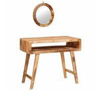 vidaXL Tavolo da Trucco con specchio Marrone legno massello di mango