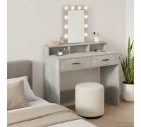 vidaXL Tavolo da Trucco Grigio 100 x 41 x 140 cm Legno ingegnerizzato