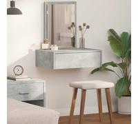 vidaXL Tavolo da Trucco Grigio 60 x 40 x 70 cm Legno multistrato