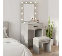 vidaXL Tavolo da Trucco Grigio cemento 50 x 41 x 135 cm