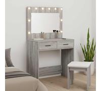 vidaXL Tavolo da Trucco Grigio Sonoma 78,5 x 41 x 135 cm
