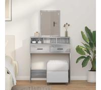 vidaXL Tavolo da Trucco Grigio Sonoma 79 x 41 x 140 cm