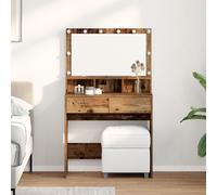 vidaXL Tavolo da Trucco Legno antico Truciolare