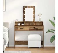 vidaXL Tavolo da Trucco Marrone 100 x 41 x 140 cm Legno multistrato