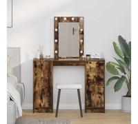 vidaXL Tavolo da Trucco Marrone 102 x 33 x 135 cm Legno multistrato