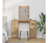vidaXL Tavolo da Trucco Marrone 102 x 33 x 135 cm Legno multistrato
