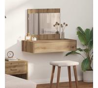 vidaXL Tavolo da Trucco Marrone 83 x 40 x 70 cm Legno multistrato