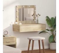 vidaXL Tavolo da Trucco Marrone 83 x 40 x 70 cm Legno multistrato