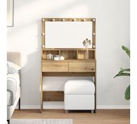 vidaXL Tavolo da Trucco rovere artigianale Truciolare