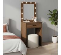 vidaXL Tavolo da Trucco Rovere Marrone 50 x 41 x 135 cm