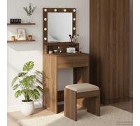 vidaXL Tavolo da Trucco Rovere Marrone 50 x 41 x 135 cm