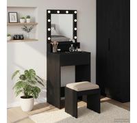 vidaXL Tavolo da Trucco Rovere Nero 50 x 41 x 135 cm