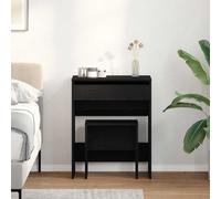 vidaXL Tavolo da Trucco Rovere nero 60 x 40 x 75 cm Legno multistrato