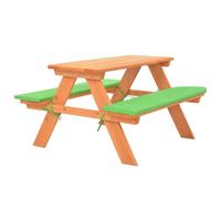 vidaXL Tavolo e Panche da Picnic 89x79x50 cm Legno Massello di Abete